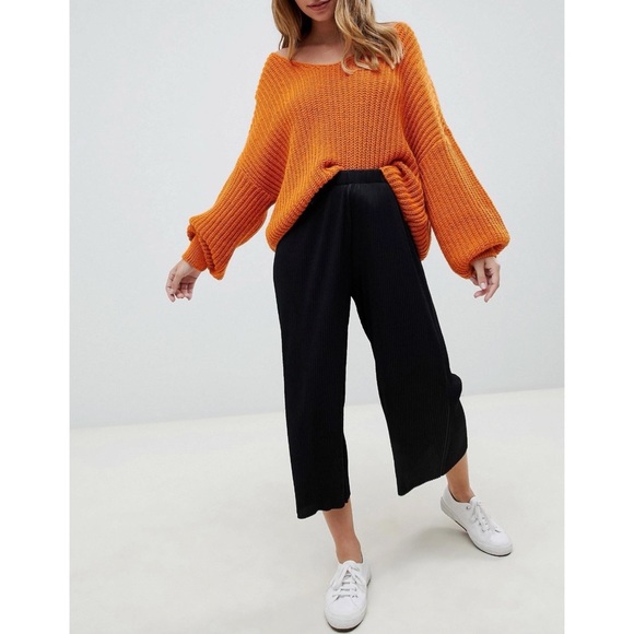 ASOS Pants - ASOS PETITE PLISS CROPPED CULOTTE PANTS